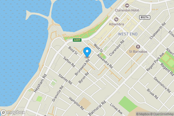 Map location for 17 Brunswick Road, Heysham, Morecambe, Lancashire LA3 1RU