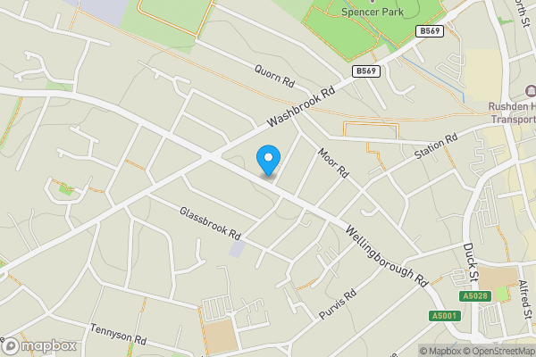 Map location for 186 Wellingborough Road, Rushden, NN10 9SX