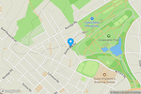 Map location for Land Lying To The North West Of Alexandra Road, Blackburn, Lancashire BB2 6DW