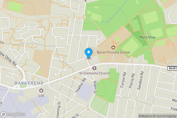 Map location for 12a Byron Studios, Byron Street Bradford, BD3 0AU