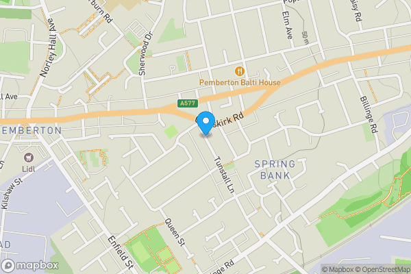 Map location for Tunstall Lane, Wigan, WN5 9HB, Wigan