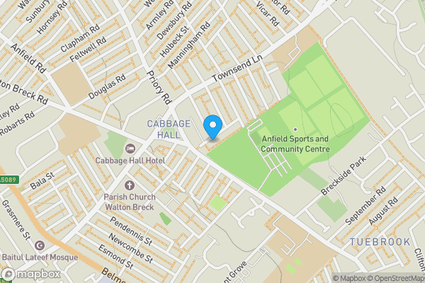 Map location for 12 Suburban Road, Liverpool L6 0BP