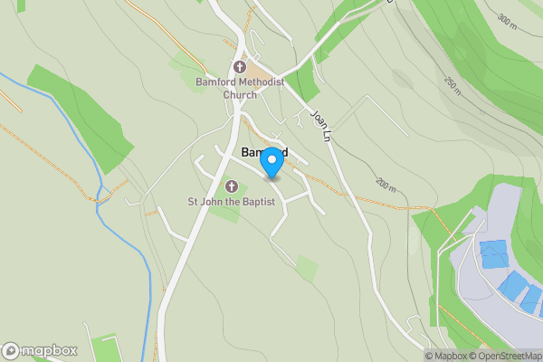 Map location for Meadow Barn, Brentwood Road, Bamford, S33 0AG