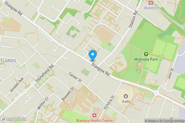 Map location for 258 Glasgow Road, Blantyre, G72 0YH