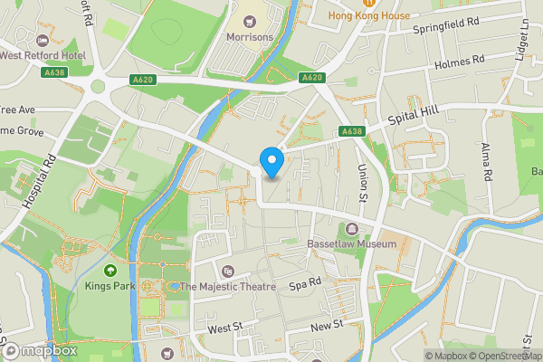 Map location for 6 Market Place, Retford, Nottinghamshire, DN22 6HB