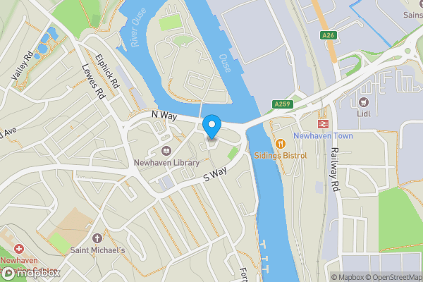 Map location for 2-4 Chapel Street, Newhaven, East Sussex, BN9 9PN