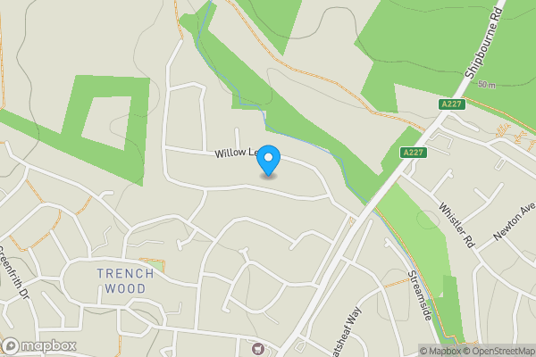 Map location for 50, Tonbridge, Kent, TN10 3QU