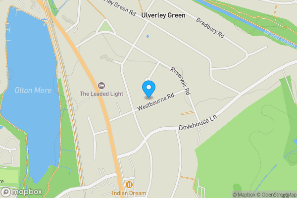 Map location for 23 Westbourne Road, Olton, Solihull, B92 8AT