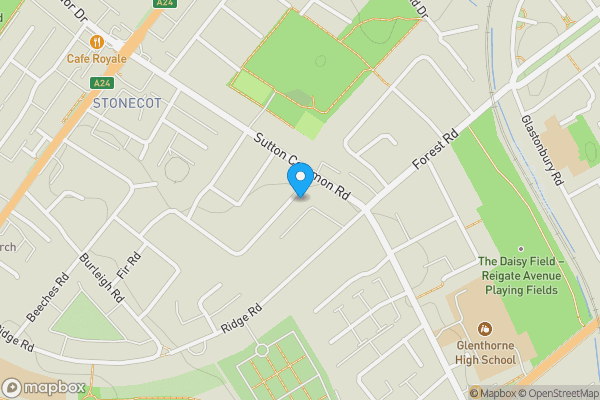 Map location for 5 , Tonfield Road, Sutton, Surrey SM3 9JP