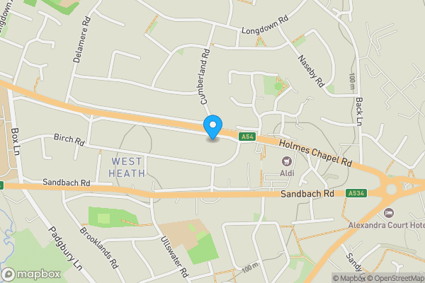 Map location for 55 Holmes Chapel Road, Congleton, CW12 4NU