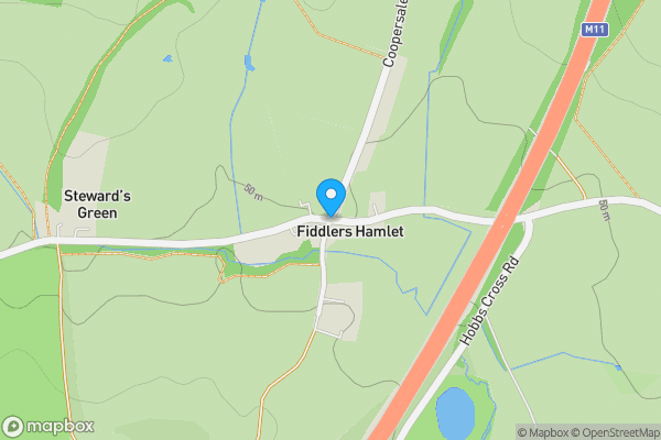 Map location for 12 Fiddlers Hamlet, Epping, Essex, CM16 7PQ
