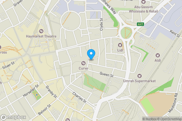 Map location for Apartment 23, Alexandra House, 47 Rutland Street, Leicester, LE1 1SE
