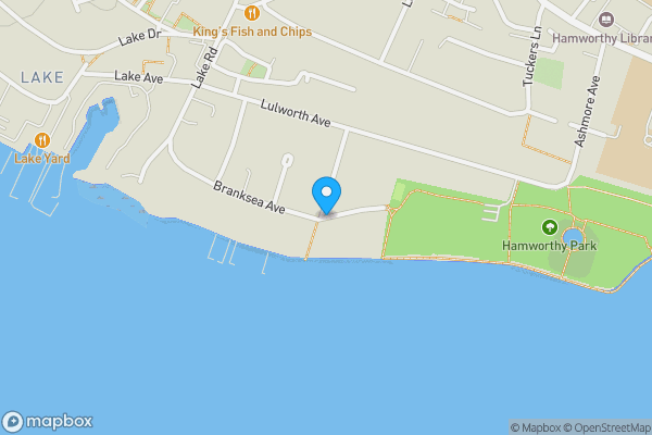 Map location for Branksea Avenue, POOLE, Dorset, BH15 4DP