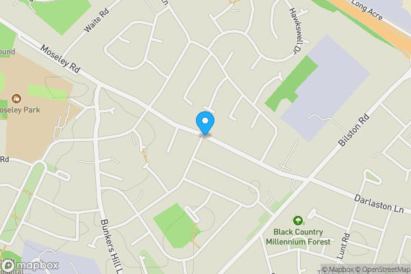 Map location for Moseley Road, BILSTON, West Midlands, WV14 6JE