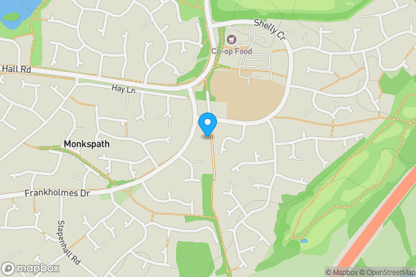 Map location for 1 Shelly Lane, Monkspath, Solihull, B90 4EJ