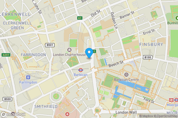 Map location for 126 Aldersgate Street, Barbican, London, EC1A 4JQ