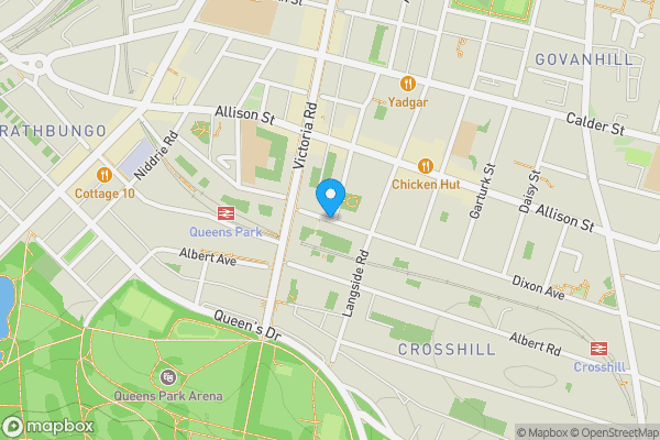 Map location for 17 Dixon Avenue, Glasgow, G42 8EB