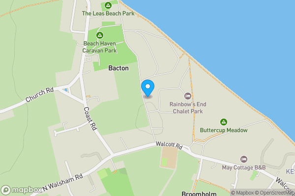 Map location for 18 Rainbows End, Chalet Park, Mill Lane, Bacton, Norfolk NR12 0HN