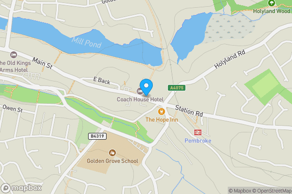 Map location for Main Street, Pembroke, SA71 4HW