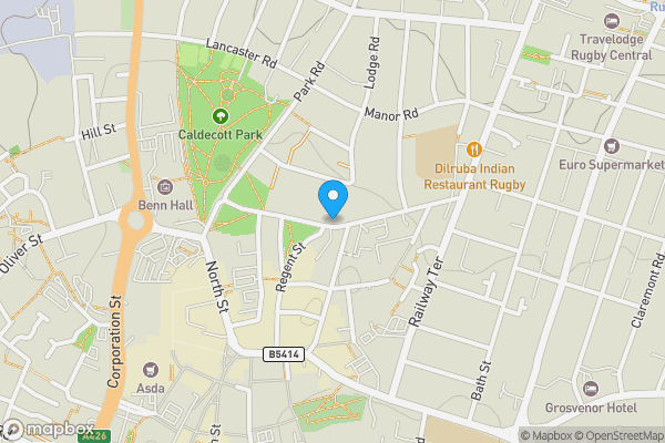 Map location for 12 Regent Place, Rugby, Warwickshire CV21 2PN 