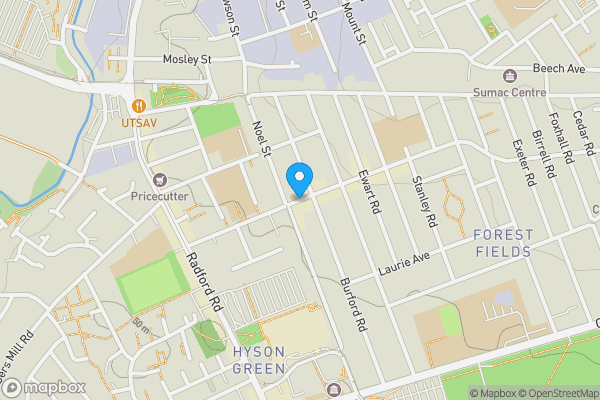 Map location for Flat 21, Bedford Court, Berridge Road, Nottingham NG7 6FQ