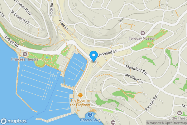 Map location for Flat 9, Queens Quay, 3 Victoria Parade, Torquay, Devon, TQ1 2BB