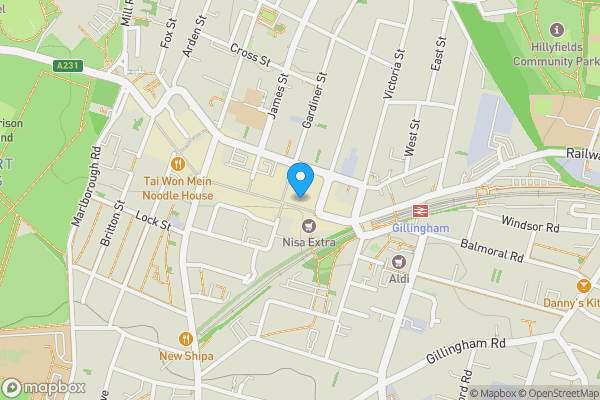 Map location for 130 High Street, Gillingham, Kent, ME7 1AS