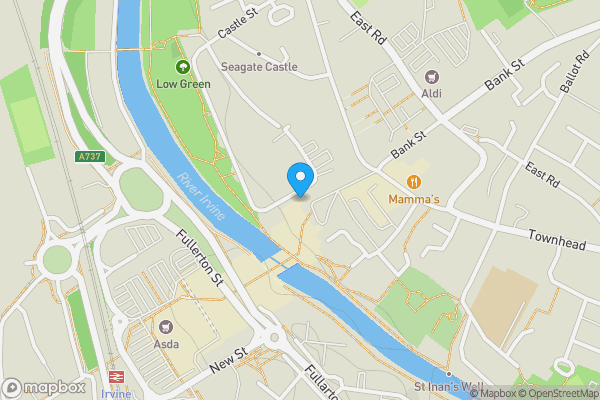 Map location for 38 Bridgegate, Irvine, KA12 8BQ