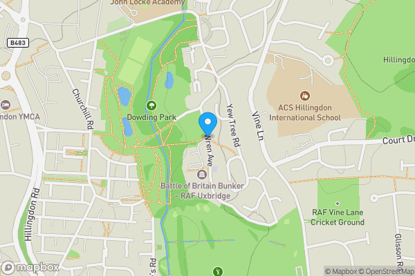Map location for Hillingdon House, Wren Avenue, Uxbridge, Middlesex, UB10 0FD