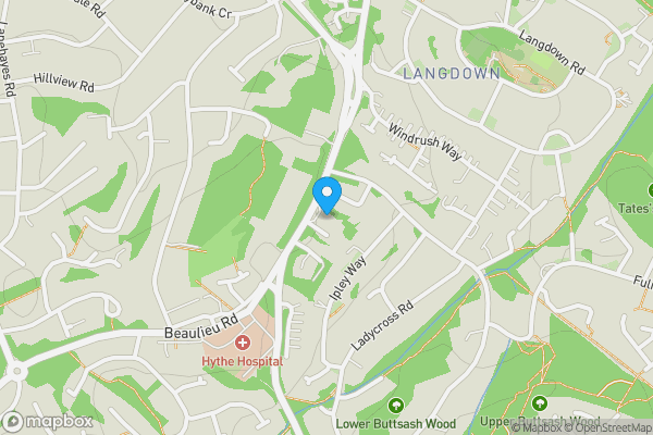 Map location for Tesco Express, Langdown Lawn, Hythe, Hampshire, SO45 5GS