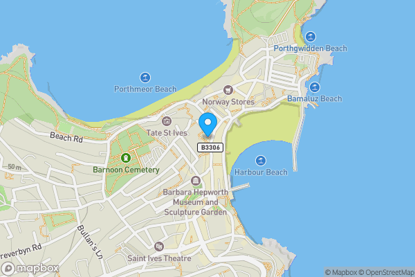Map location for 1 Cyril Noall Square, St. Ives, Cornwall, TR26 1FR TR26 1FR