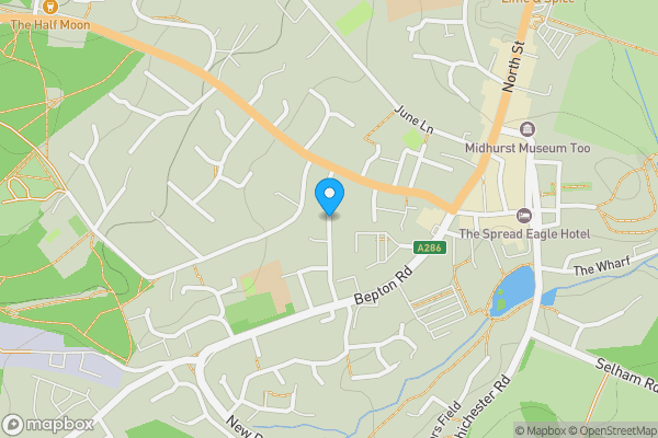 Map location for Flat 2 Carpenters, Ashfield Road, Midhurst, GU29 9JS