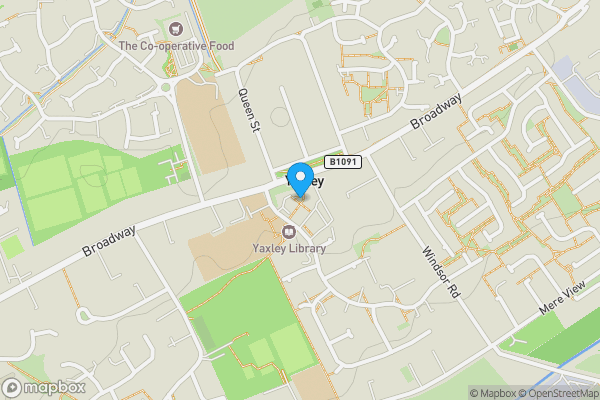 Map location for Units 9-11, Broadway Shopping Centre, Malting Square, Yaxley, Peterborough, PE7 3JJ