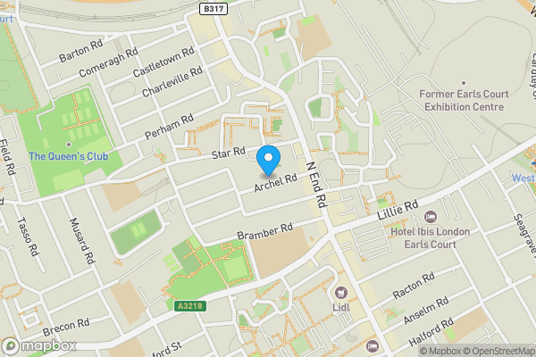 Map location for 32 Archel Road, West Kensington, London, W14 9QH