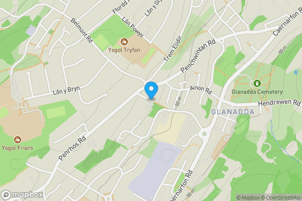 Map location for St David's Church, Bangor, Gwynedd , LL57 4LP