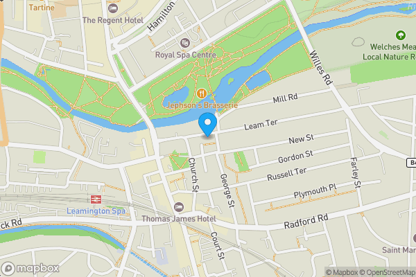 Map location for 8 Priory Terrace, Leamington Spa, Warwickshire, CV31 1BA