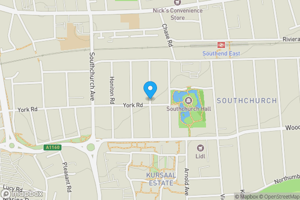 Map location for Leamington Road, SOUTHEND-ON-SEA, Essex, SS1 2SN