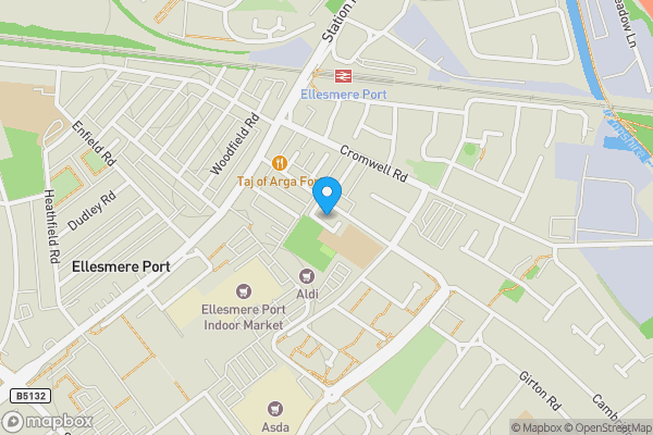 Map location for Apartment 8 Cambridge Court, Ellesmere Port, Merseyside, CH65 4AQ