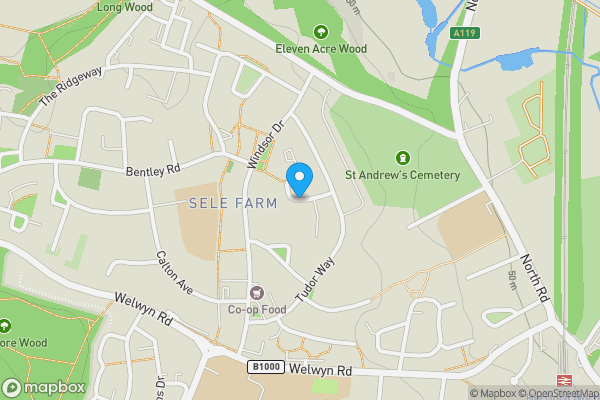 Map location for Land at Hawthorn Close, Hertford, Hertfordshire SG14 2DT