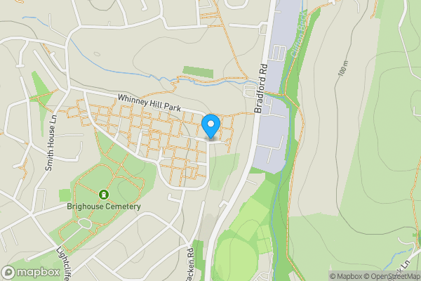 Map location for 160, Whinney Hill Park, Brighouse, Calderdale, HD6 2NE