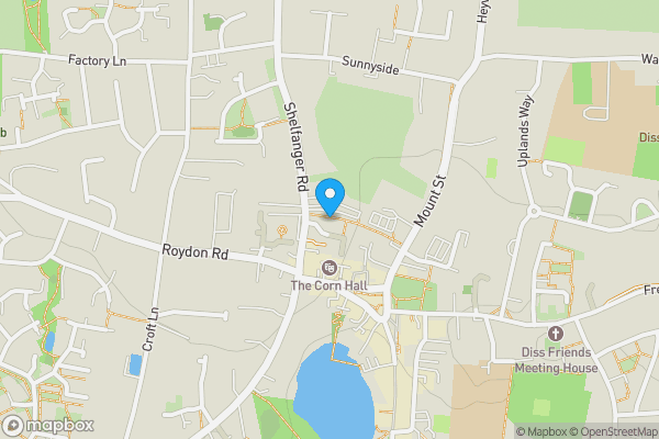 Map location for 9 Shelfanger Court, Diss, Norfolk IP22 4EN