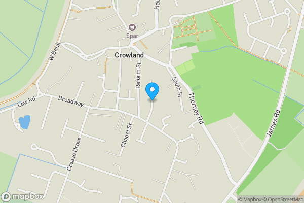 Map location for Hereward Way, Crowland, Peterborough, PE6 0BL