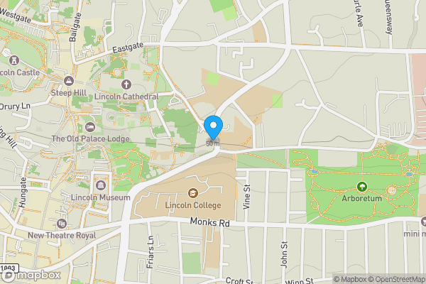 Map location for 22 Lindum Road, Lincoln, LN2 1NS