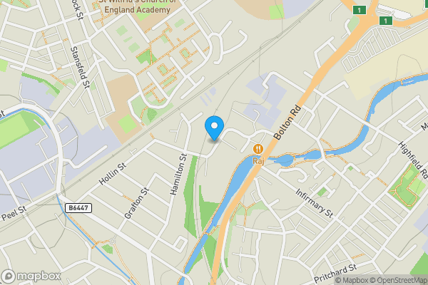 Map location for 22 Lower Hollin Bank Street, Blackburn, Lancashire, BB2 4AD