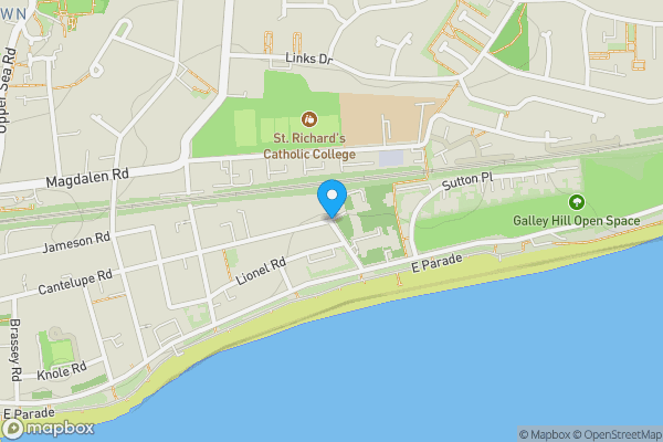 Map location for Cantelupe Road, Bexhill-on-sea, East Sussex, TN40 1PP