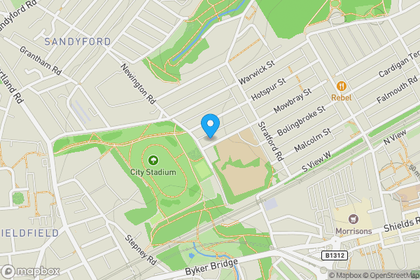 Map location for 178 Mowbray Street, Newcastle upon Tyne, NE6 5PA