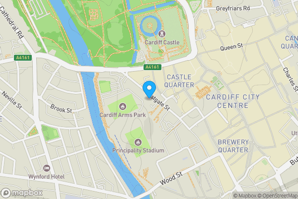 Map location for Flat 20 Branksome House, Westgate Street, Cardiff, CF101DF