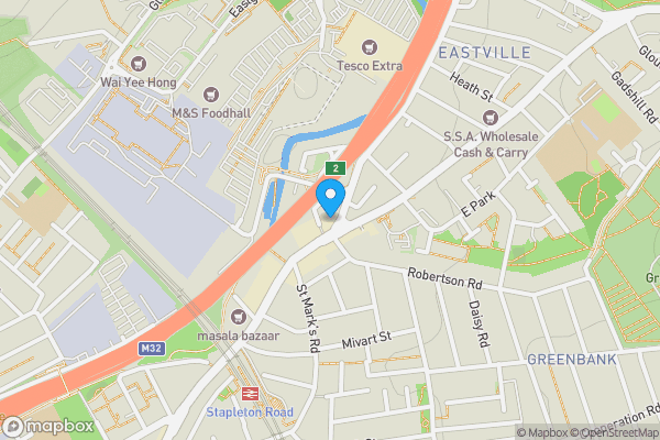 Map location for 458 Stapleton Road, Eastville, BS5 6PA