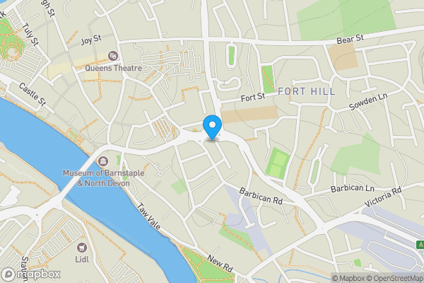 Map location for 29 Pulchrass Street, Barnstaple, Devon, EX32 8JS