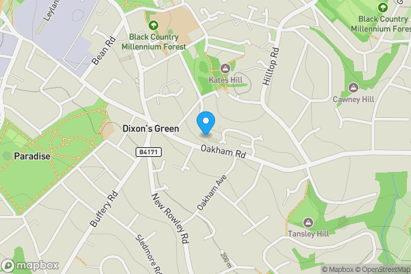 Map location for 17 Oakham Road, Dudley, DY2 7TA